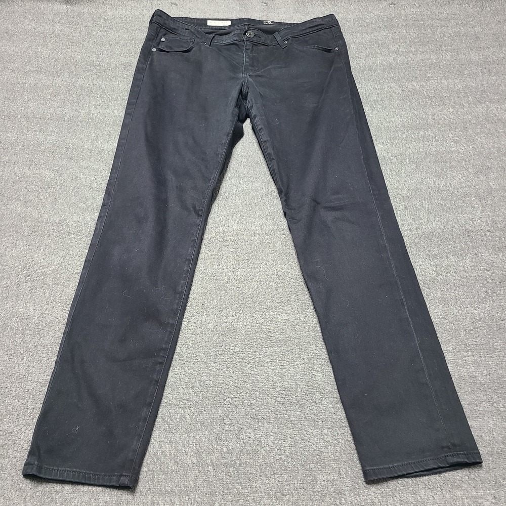 AG Adriano Goldschmied The Stevie Ankle Slim Straight Leg Black Jeans Size 31
